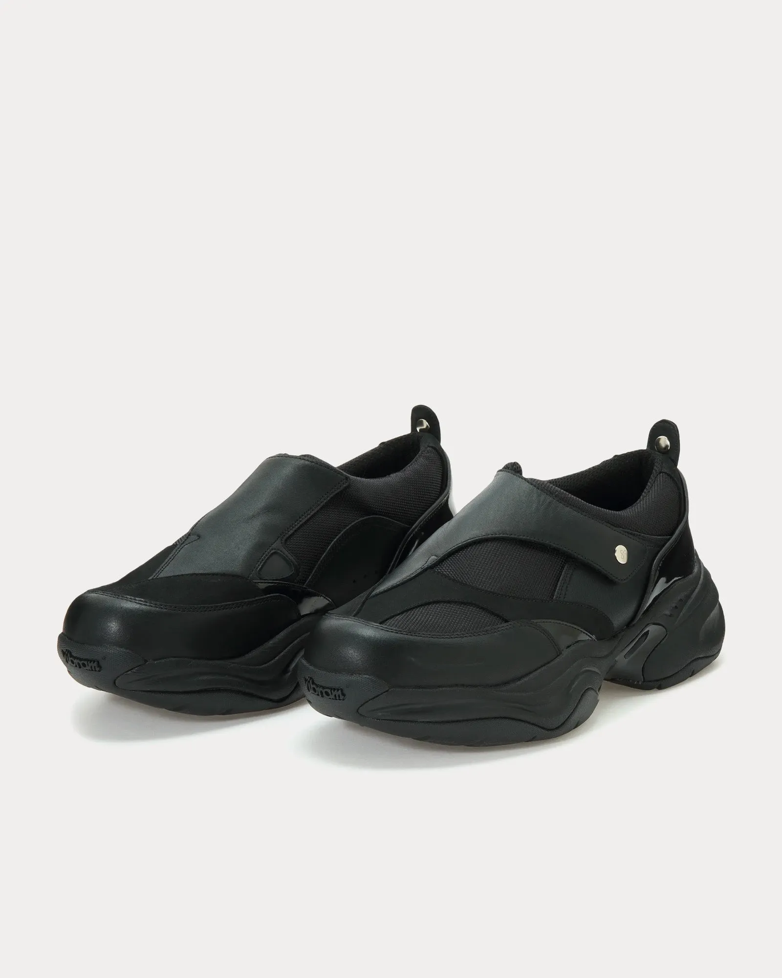 Shell Black Slip On Sneakers