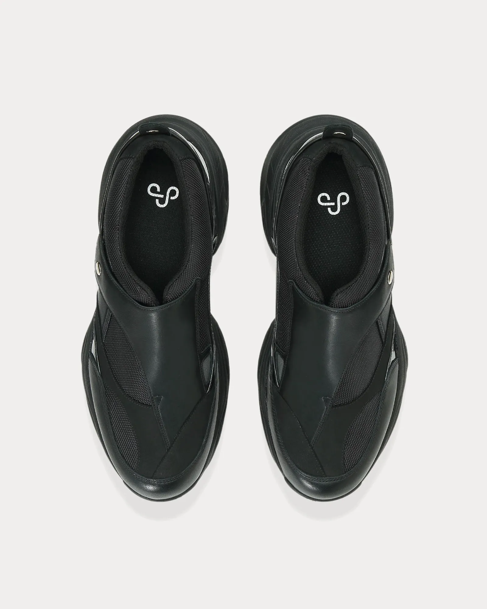 Shell Black Slip On Sneakers