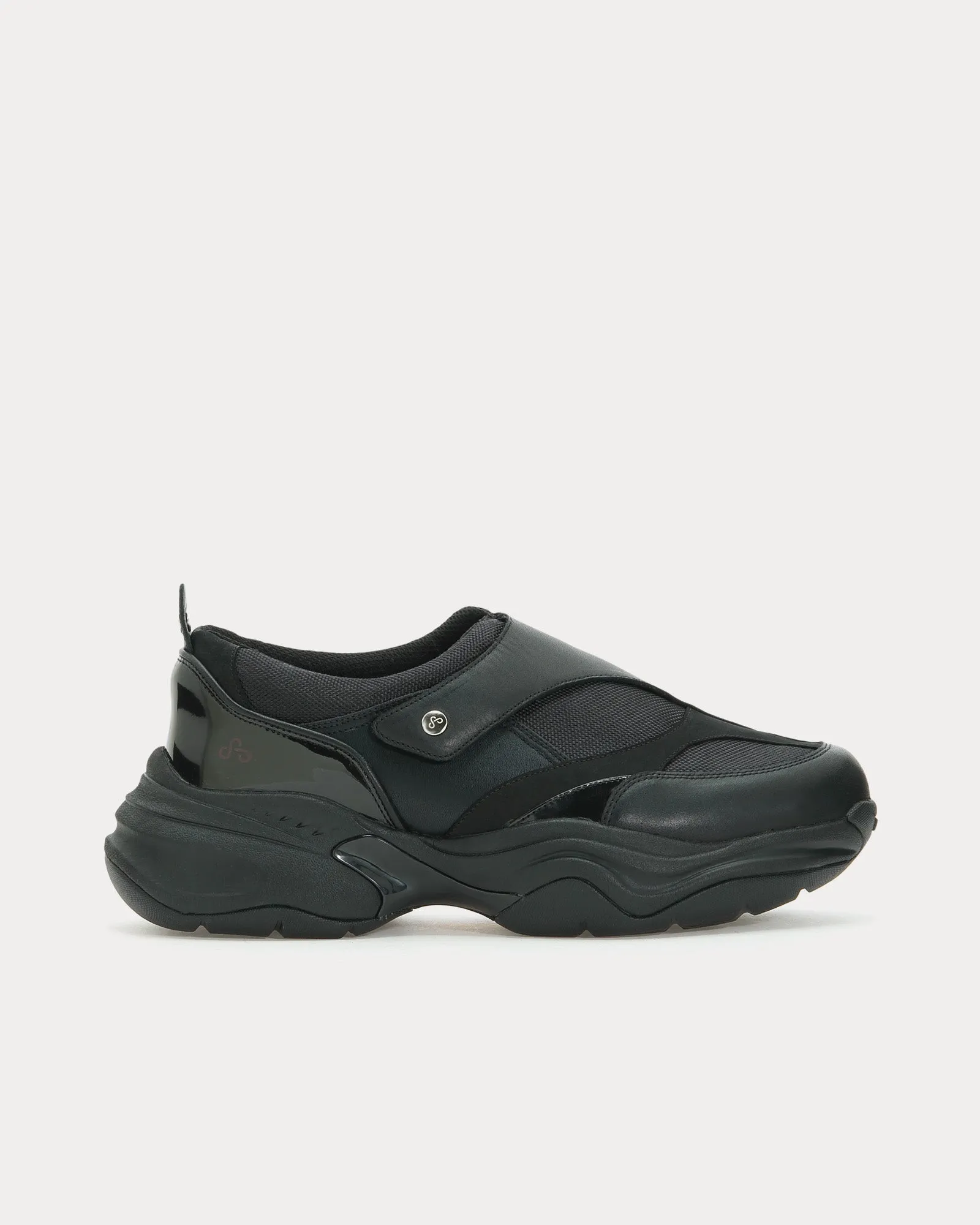 Shell Black Slip On Sneakers