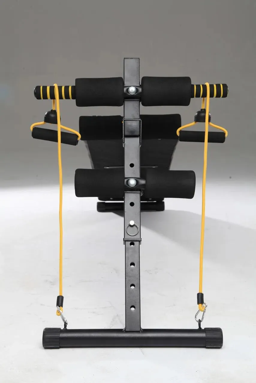 Sit up Bench Adjustable Decline Ab Crunch Board with Dumbbells Pull up Spring and Resistance Band-Bt-1831