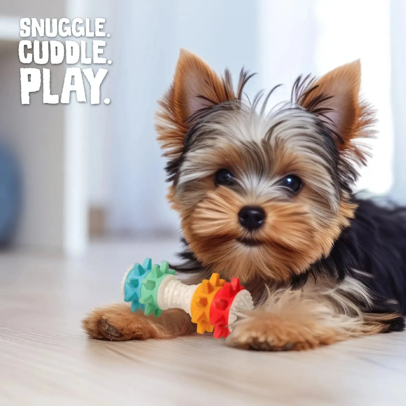 SnugArooz Shake It Off Nylon Noisy Bone Dog Toy