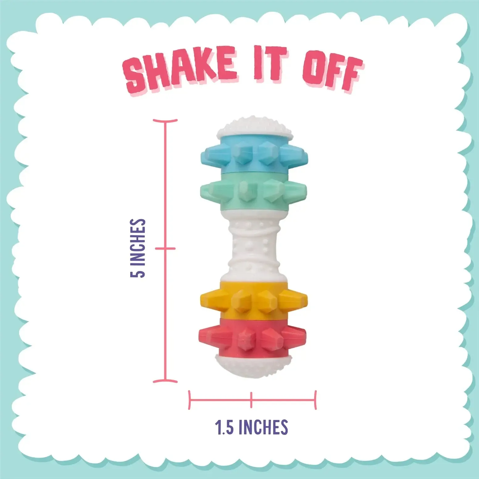 SnugArooz Shake It Off Nylon Noisy Bone Dog Toy