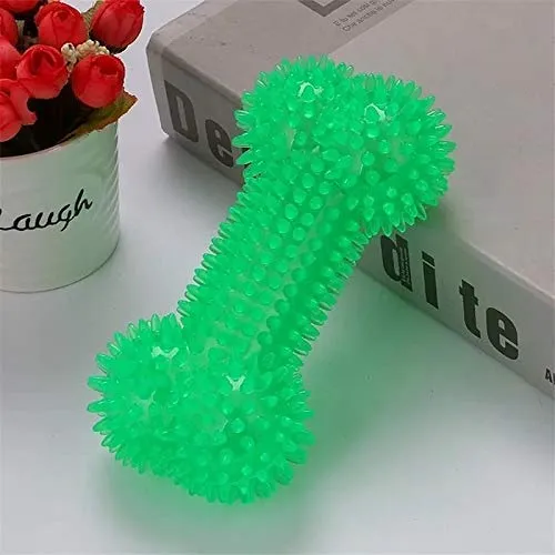 Soft Spike Dumbbell Chew Toy Teething Toy (Color May Vary)