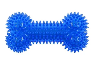 Soft Spike Dumbbell Chew Toy Teething Toy (Color May Vary)