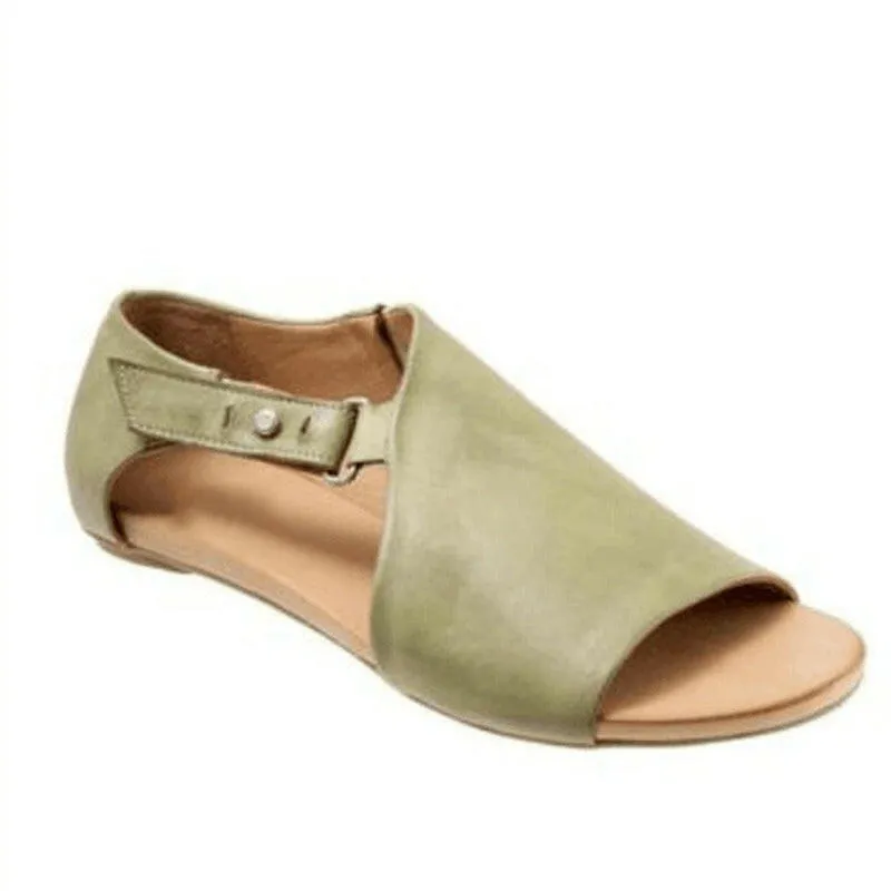 Summer Fashion New Large Sandals Wish Europe and America Large Flat Bottom Women's Sandals