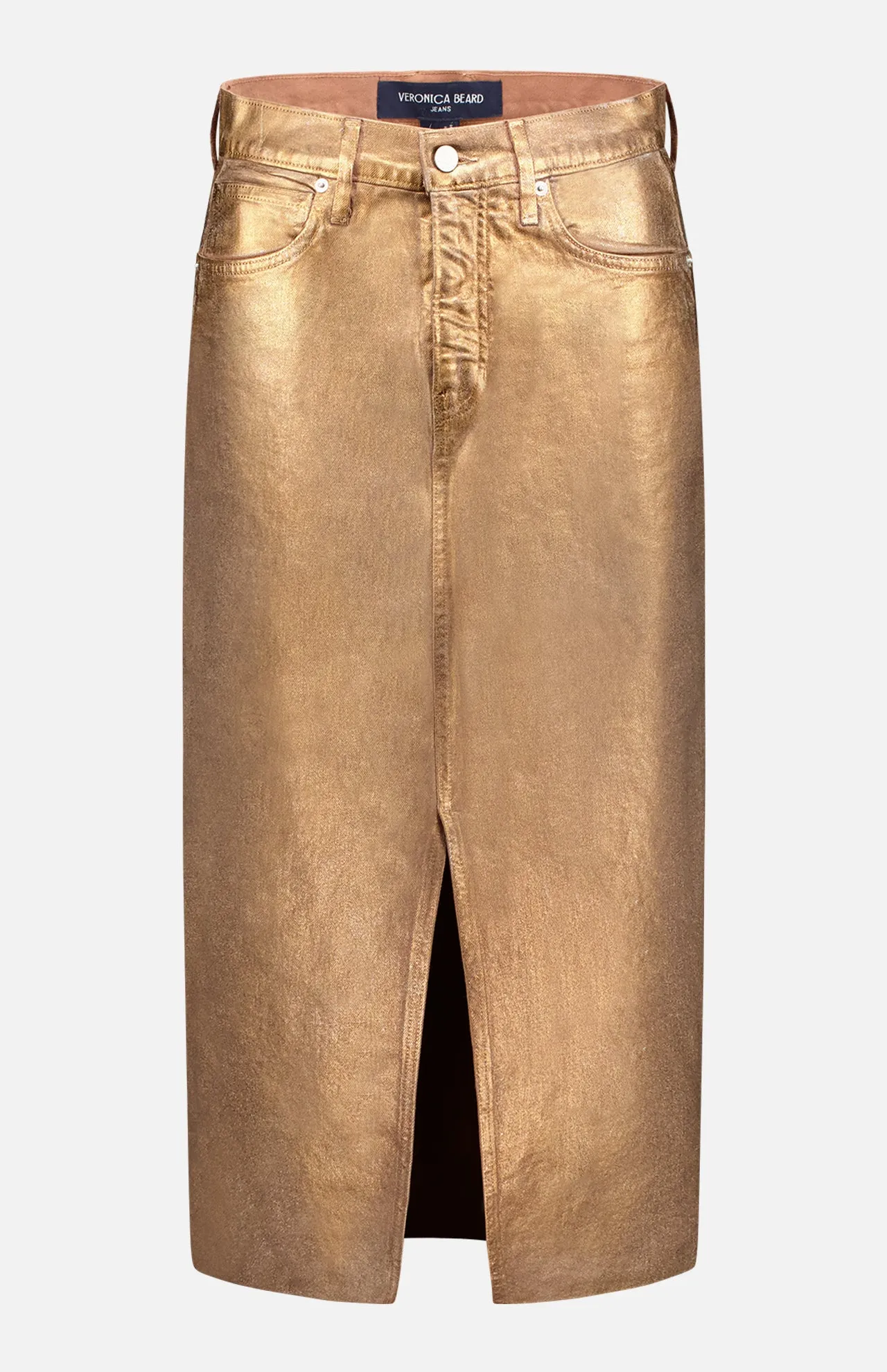 Victoria Long Midi Skirt Metal