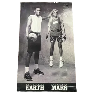 Vintage Nike Michael Jordan Spike Lee "Earth Mars" Poster